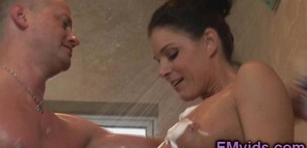  India Summer with horny guy under shower